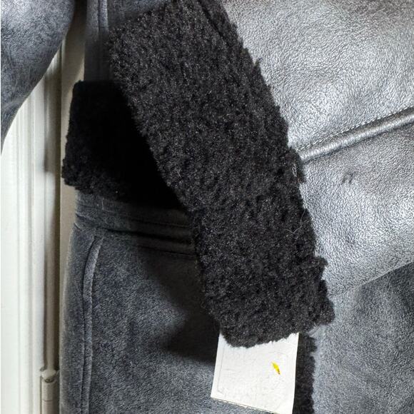 INC INTERNATIONAL CONCEPTS Faux Leather Long Coat NWT Sherpa Lined Size XS - Picture 6 of 8